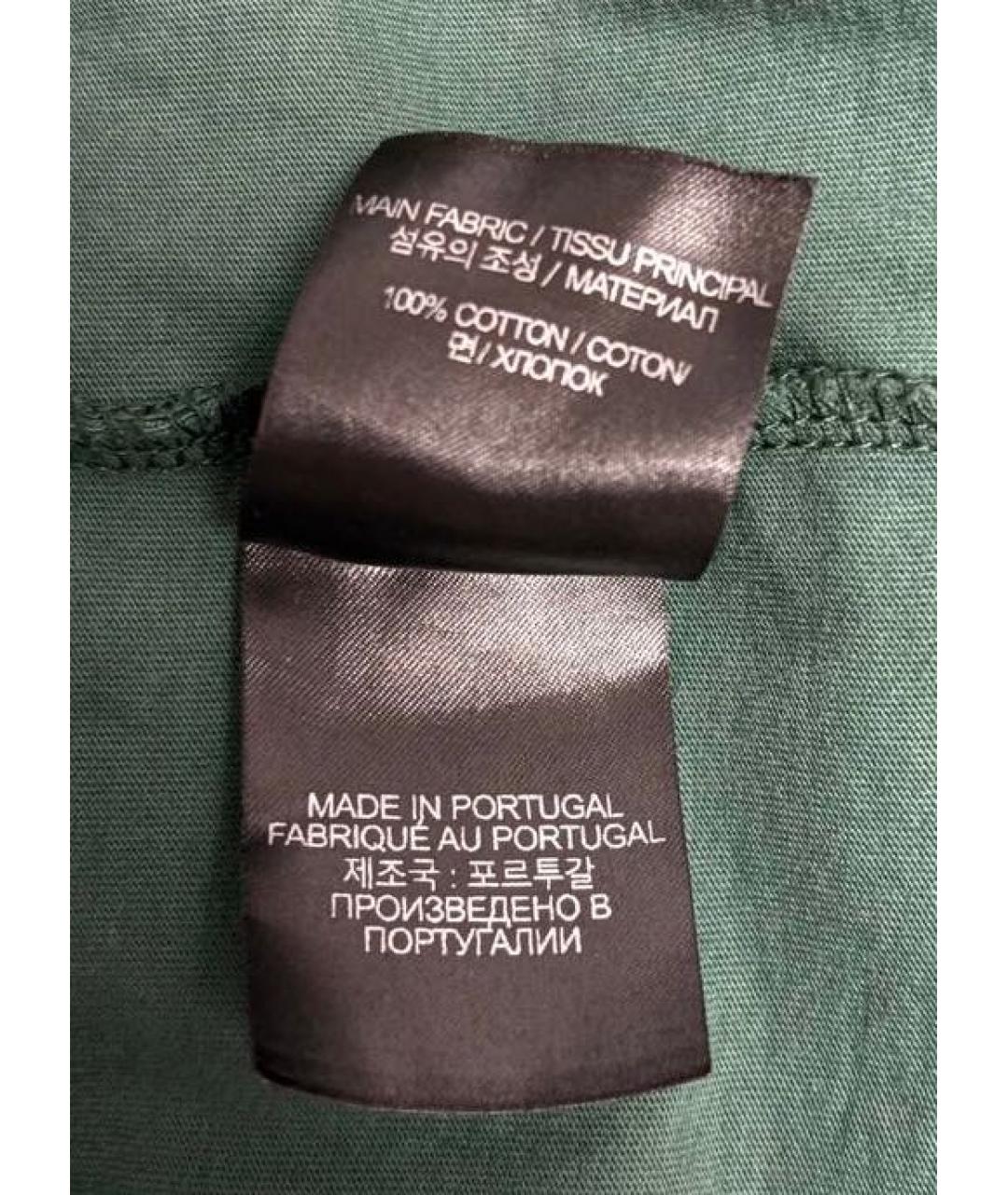 VETEMENTS Зеленая хлопковая футболка, фото 6