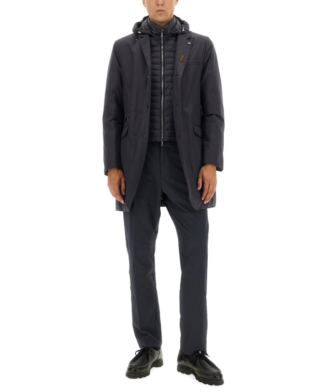 MOORER Темно-синяя полиэстеровая куртка, фото 2