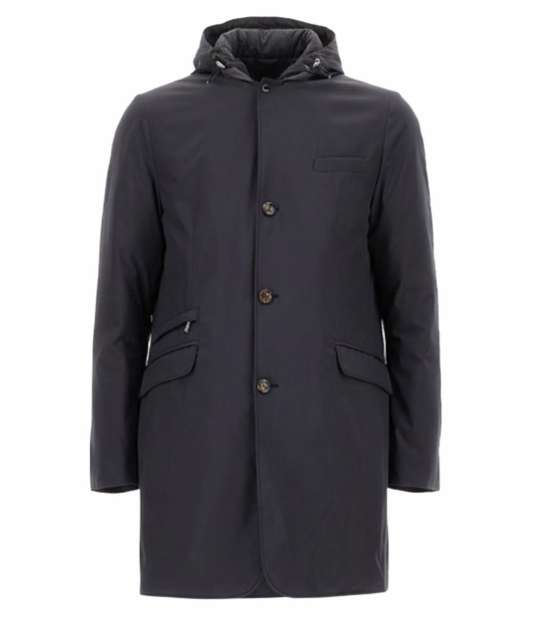 MOORER Темно-синяя полиэстеровая куртка, фото 1