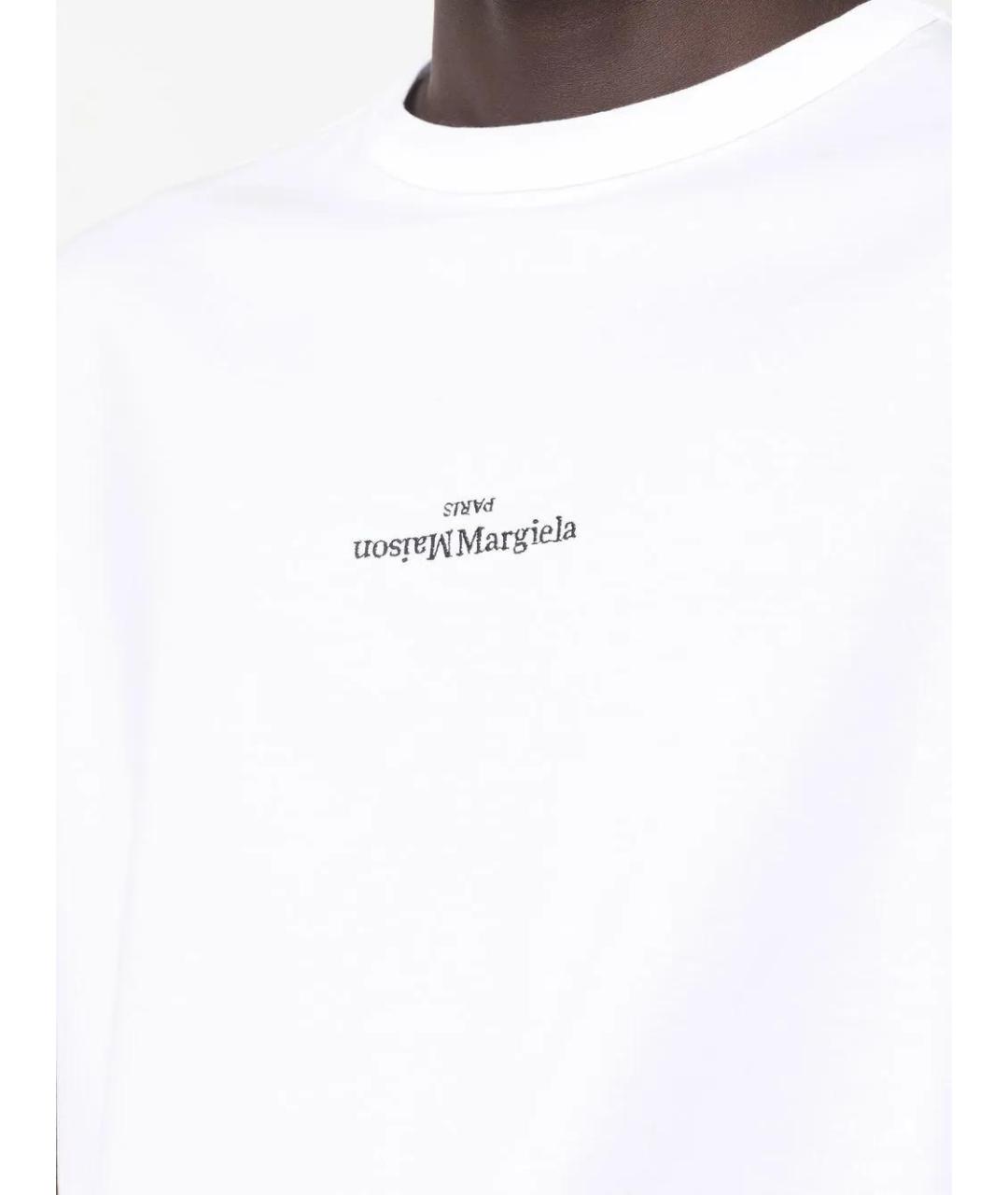 MAISON MARGIELA Белая хлопковая футболка, фото 5