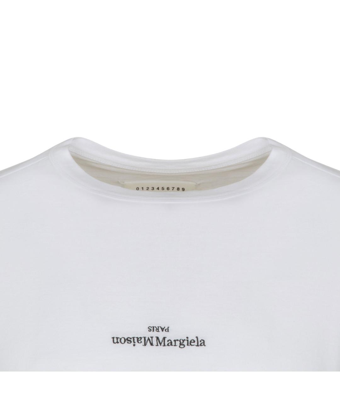MAISON MARGIELA Белая хлопковая футболка, фото 3