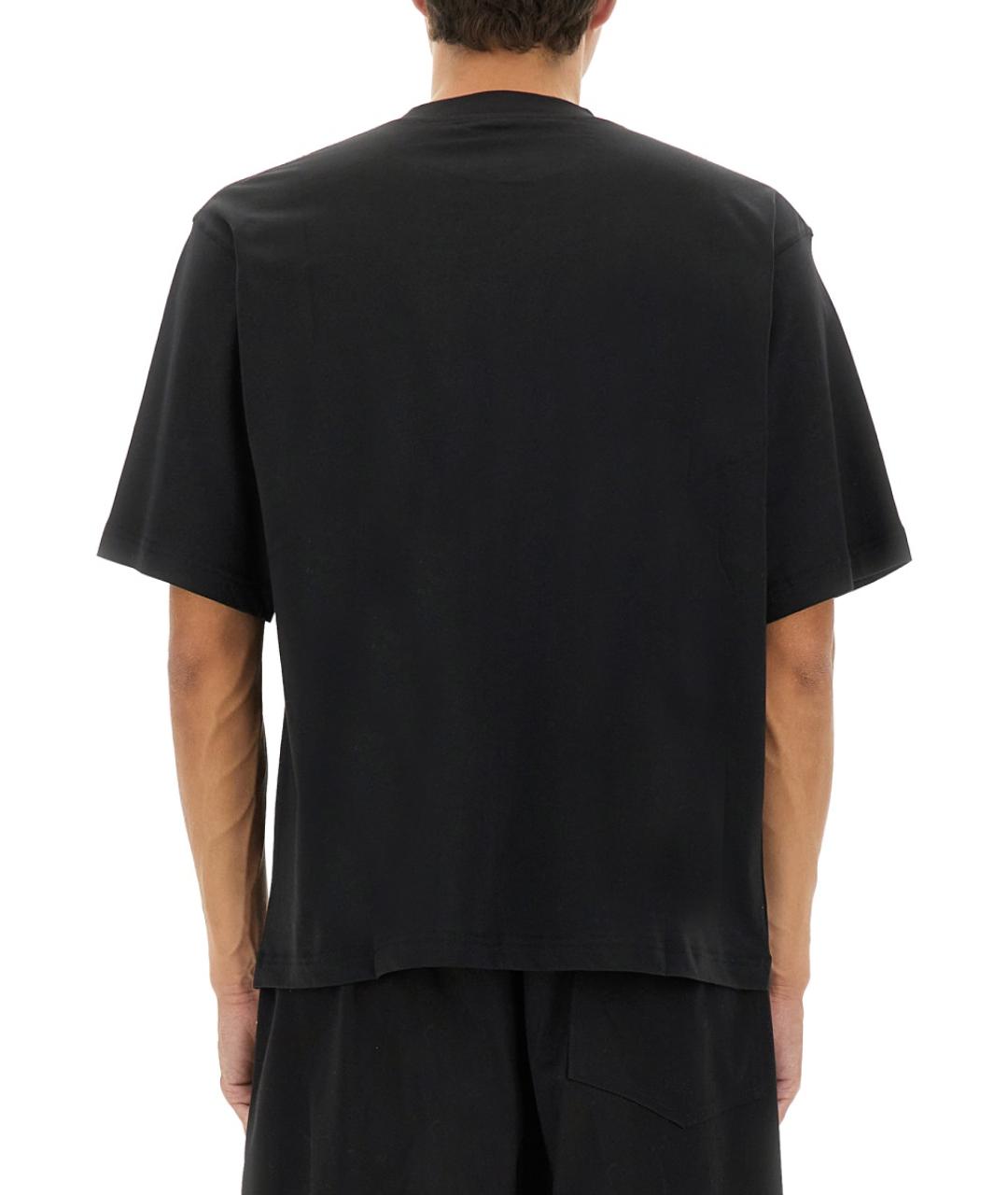 MARNI Черная хлопковая футболка, фото 4