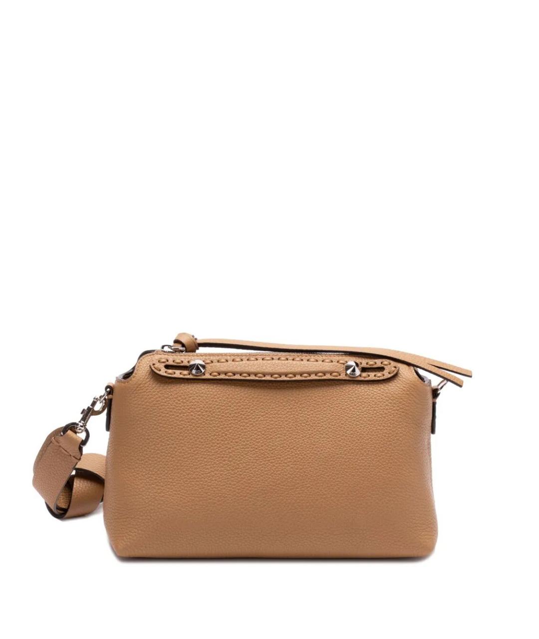 FENDI Бежевая кожаная сумка тоут, фото 1