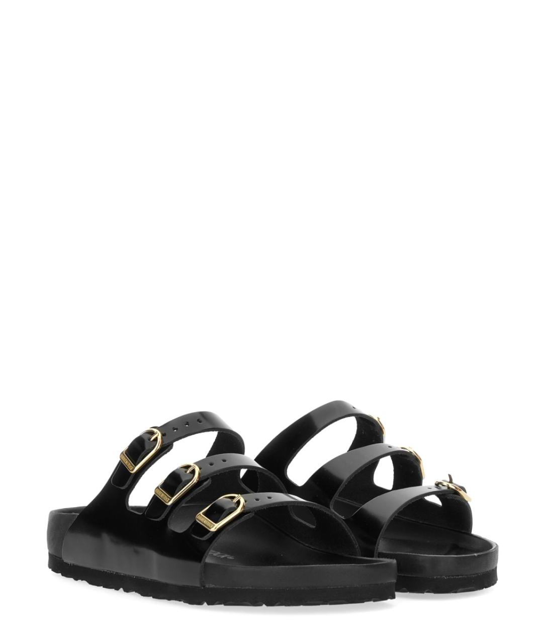 BIRKENSTOCK Черные кожаные сандалии, фото 2