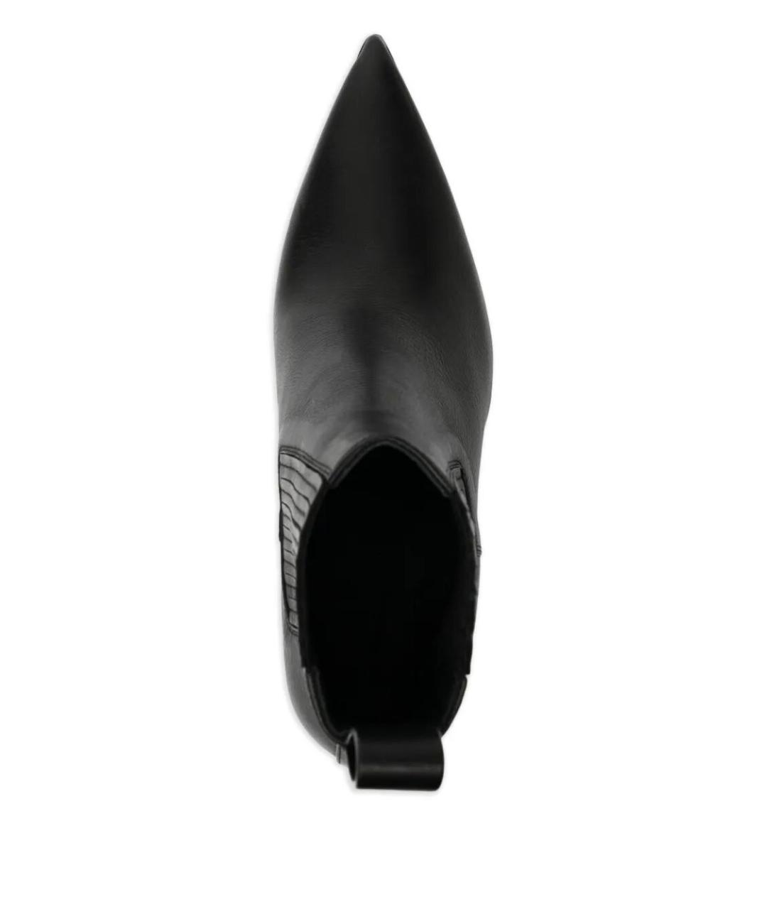 RICK OWENS Черные кожаные ботильоны, фото 4