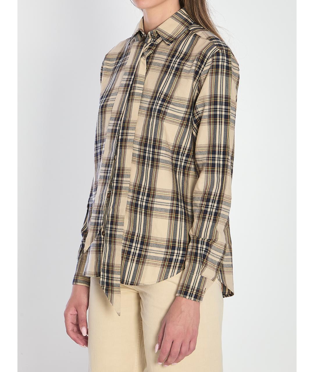 SAINT LAURENT Бежевая хлопковая рубашка, фото 3