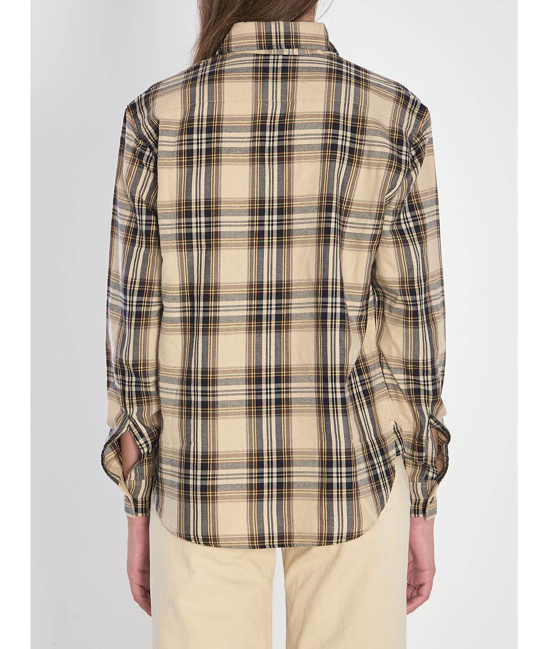 SAINT LAURENT Бежевая хлопковая рубашка, фото 5