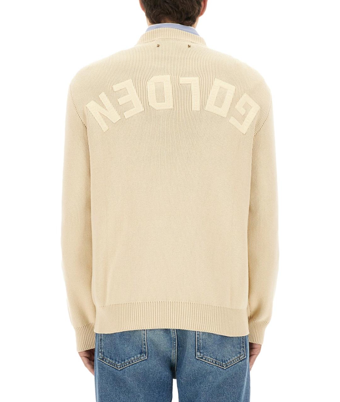 GOLDEN GOOSE DELUXE BRAND Бежевый хлопковый джемпер / свитер, фото 4