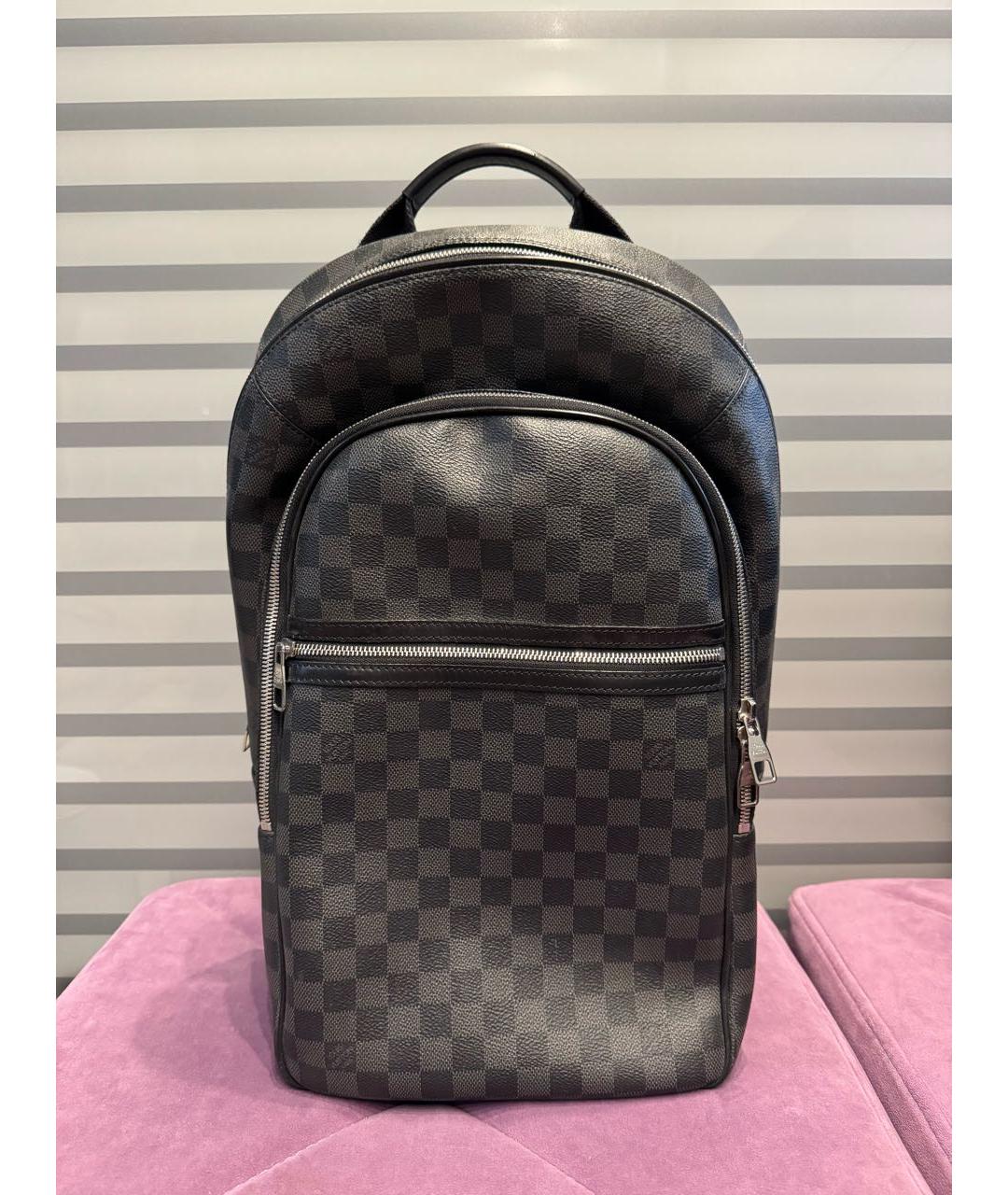 LOUIS VUITTON Серый кожаный рюкзак, фото 5