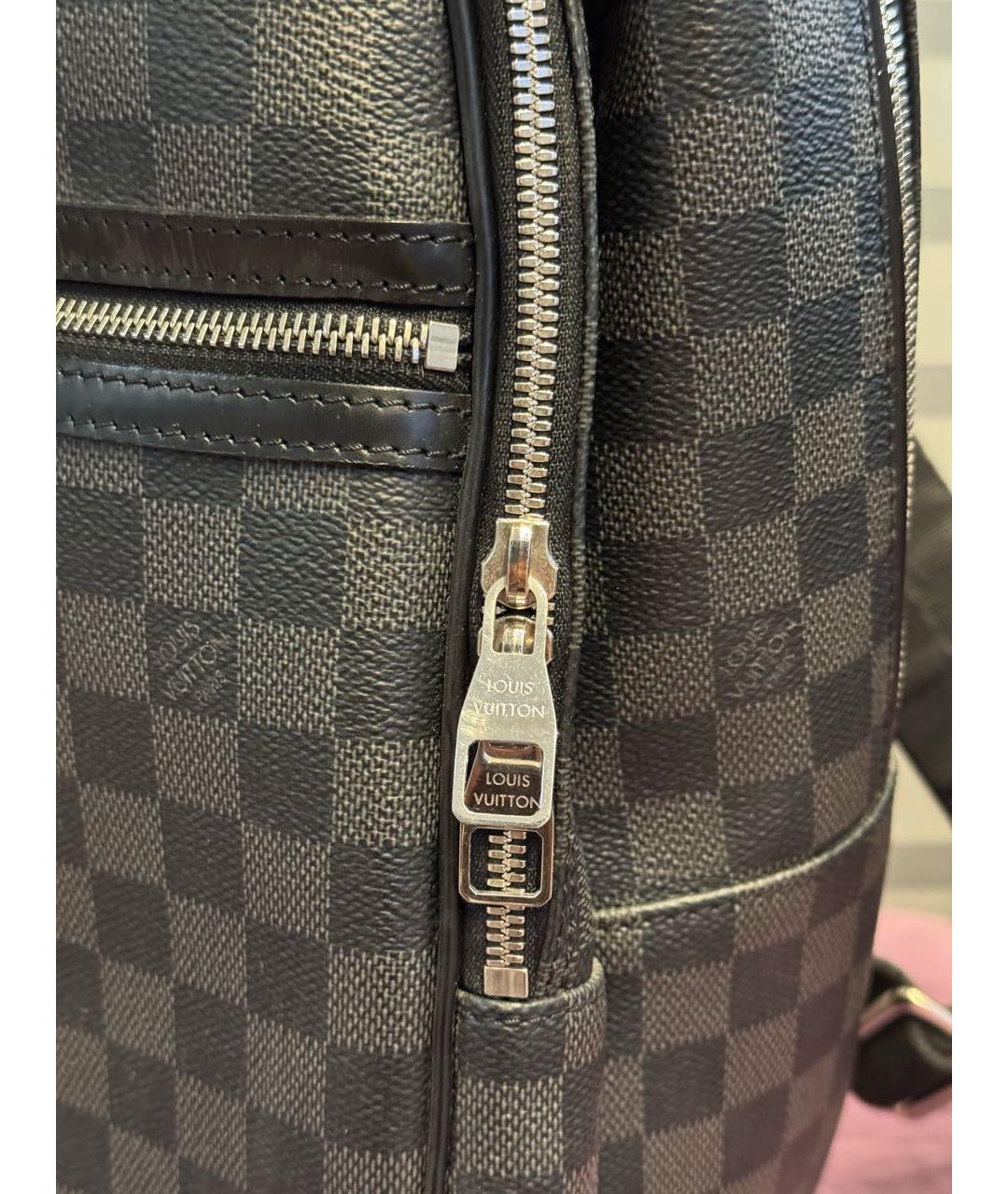 LOUIS VUITTON Серый кожаный рюкзак, фото 4