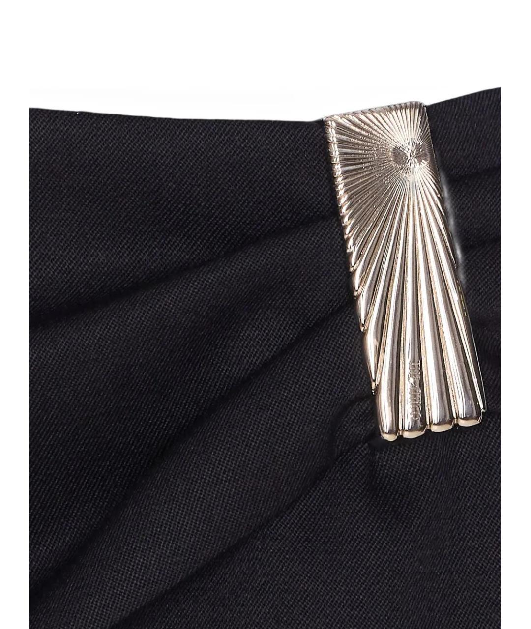 THE ATTICO Черная шерстяная юбка мини, фото 4