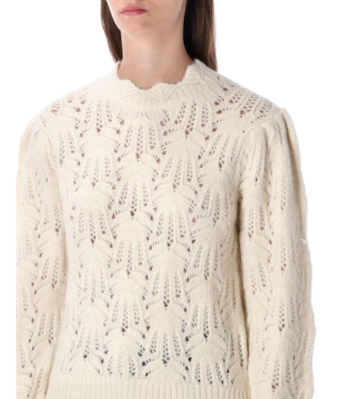 ISABEL MARANT Белый шерстяной джемпер / свитер, фото 3