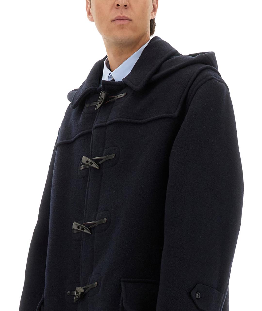 MAISON MARGIELA Темно-синее шерстяное пальто, фото 5