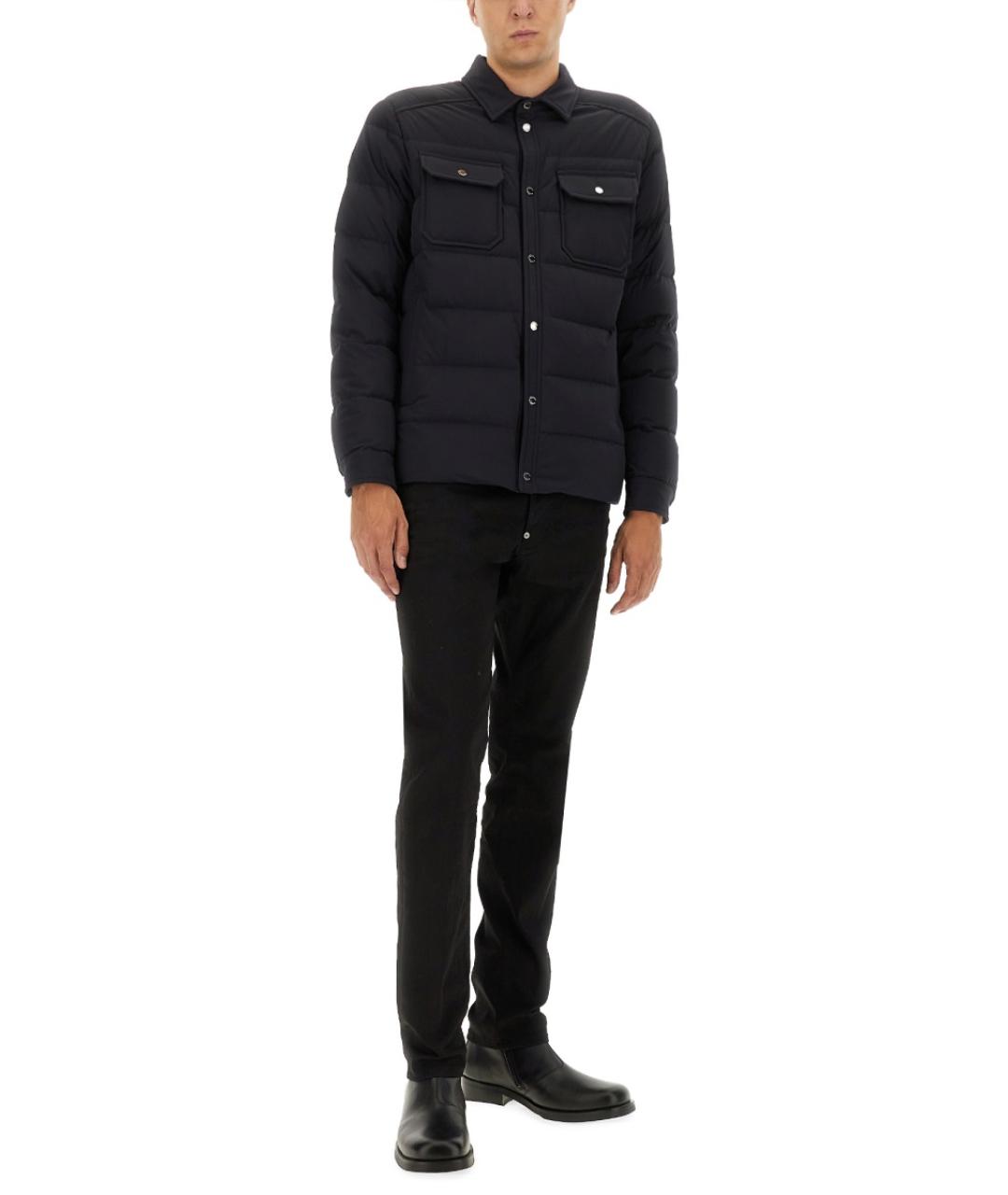 MOORER Синяя полиамидовая куртка, фото 3