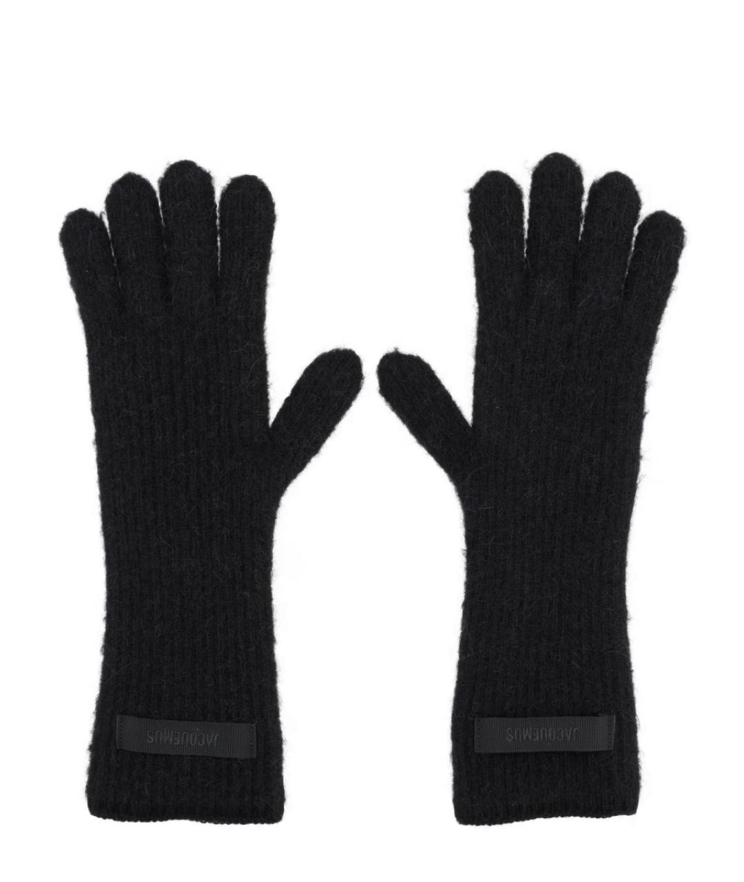JACQUEMUS Черные шерстяные перчатки, фото 1