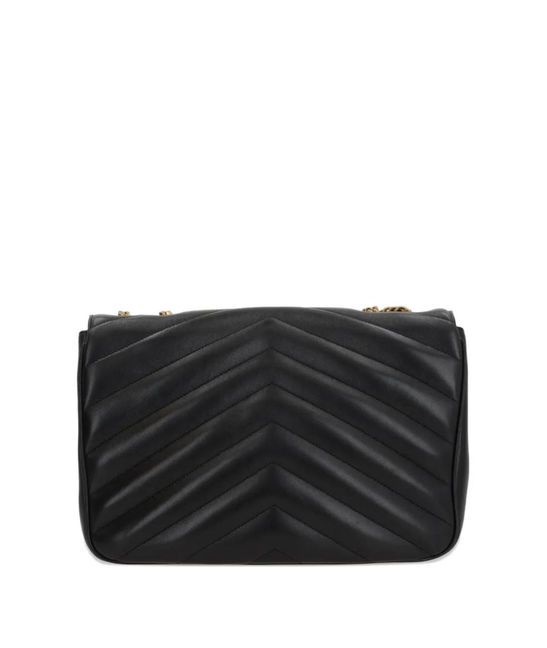 SAINT LAURENT Черная кожаная сумка через плечо, фото 2