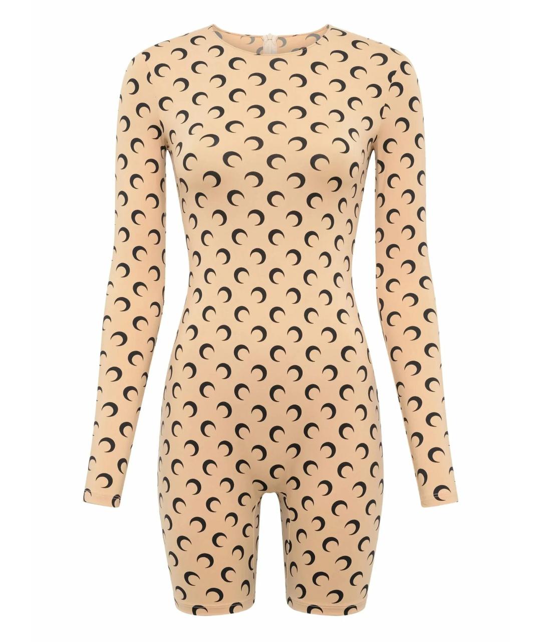 MARINE SERRE Бежевый полиамидовый комбинезон, фото 1