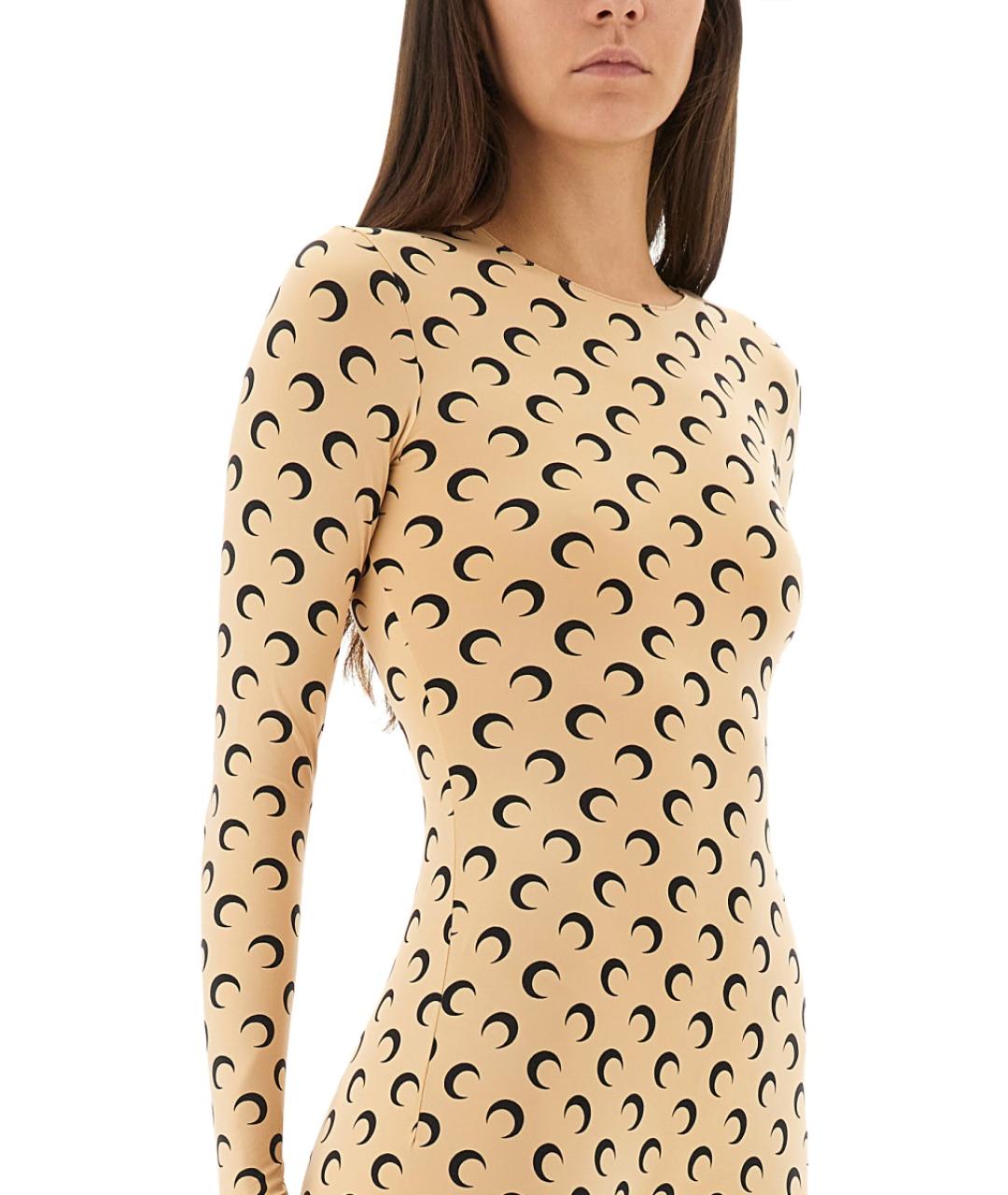 MARINE SERRE Бежевый полиамидовый комбинезон, фото 3