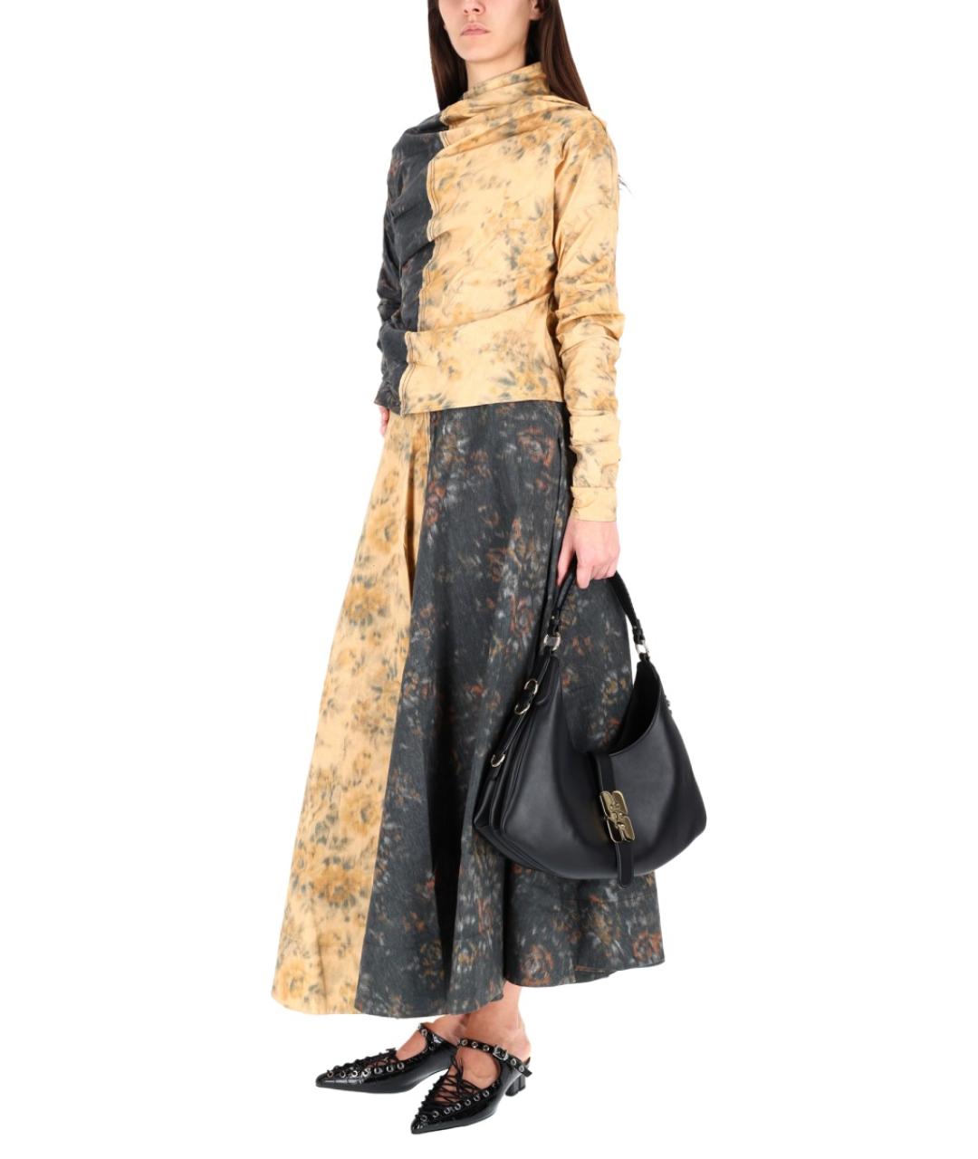 GANNI Мульти хлопковая юбка макси, фото 4