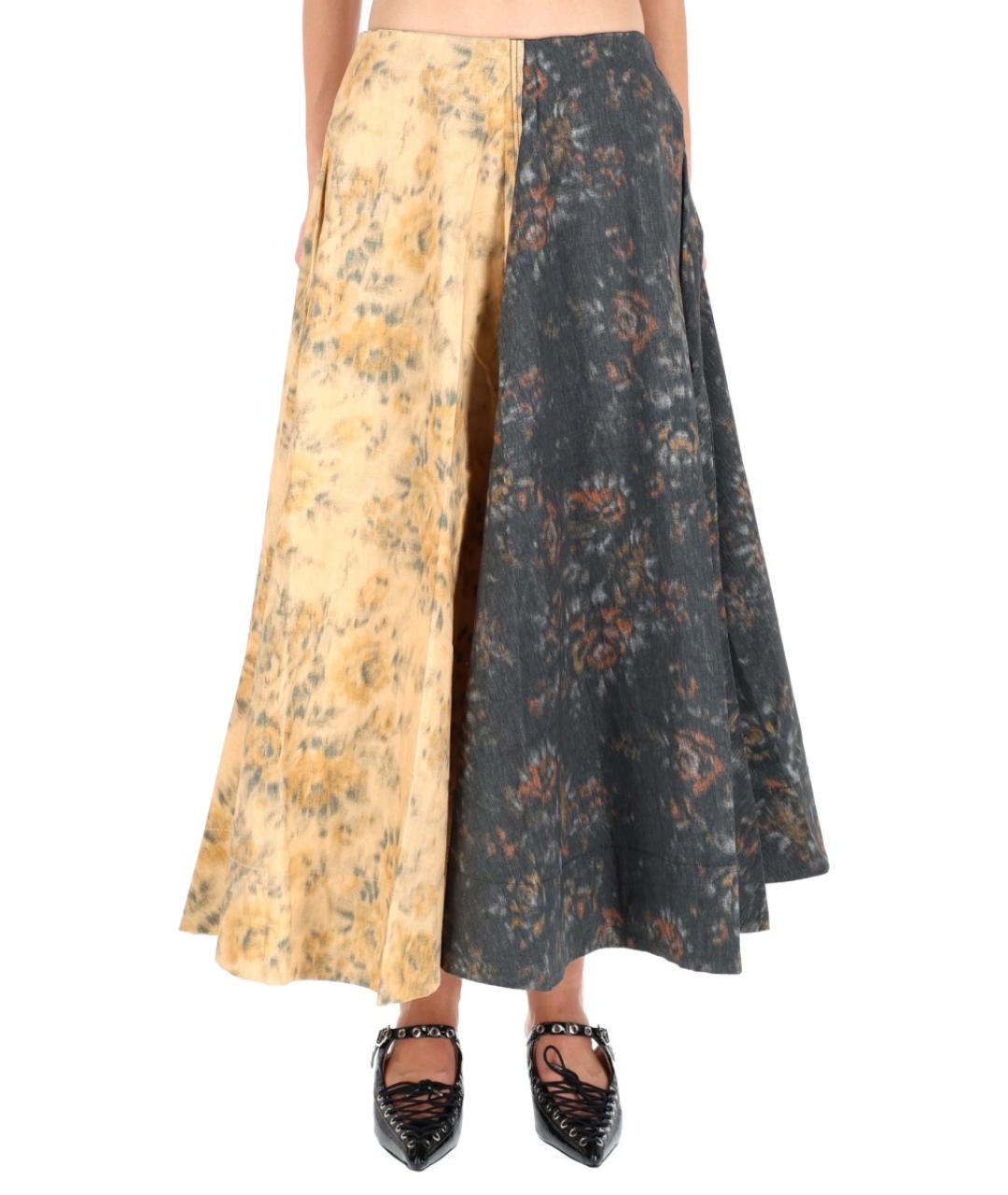 GANNI Мульти хлопковая юбка макси, фото 5