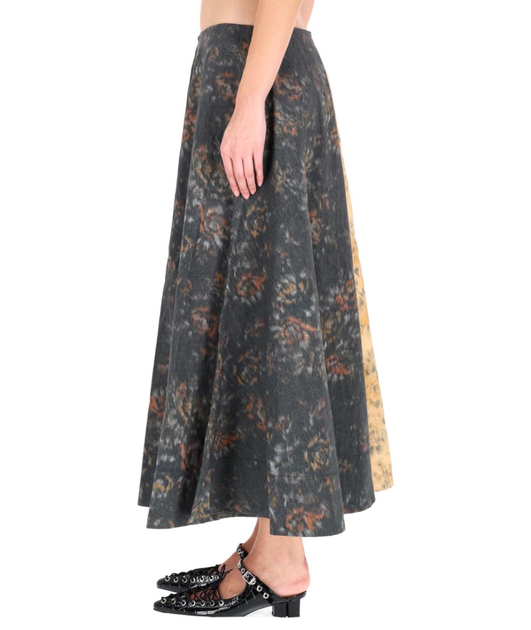 GANNI Мульти хлопковая юбка макси, фото 3