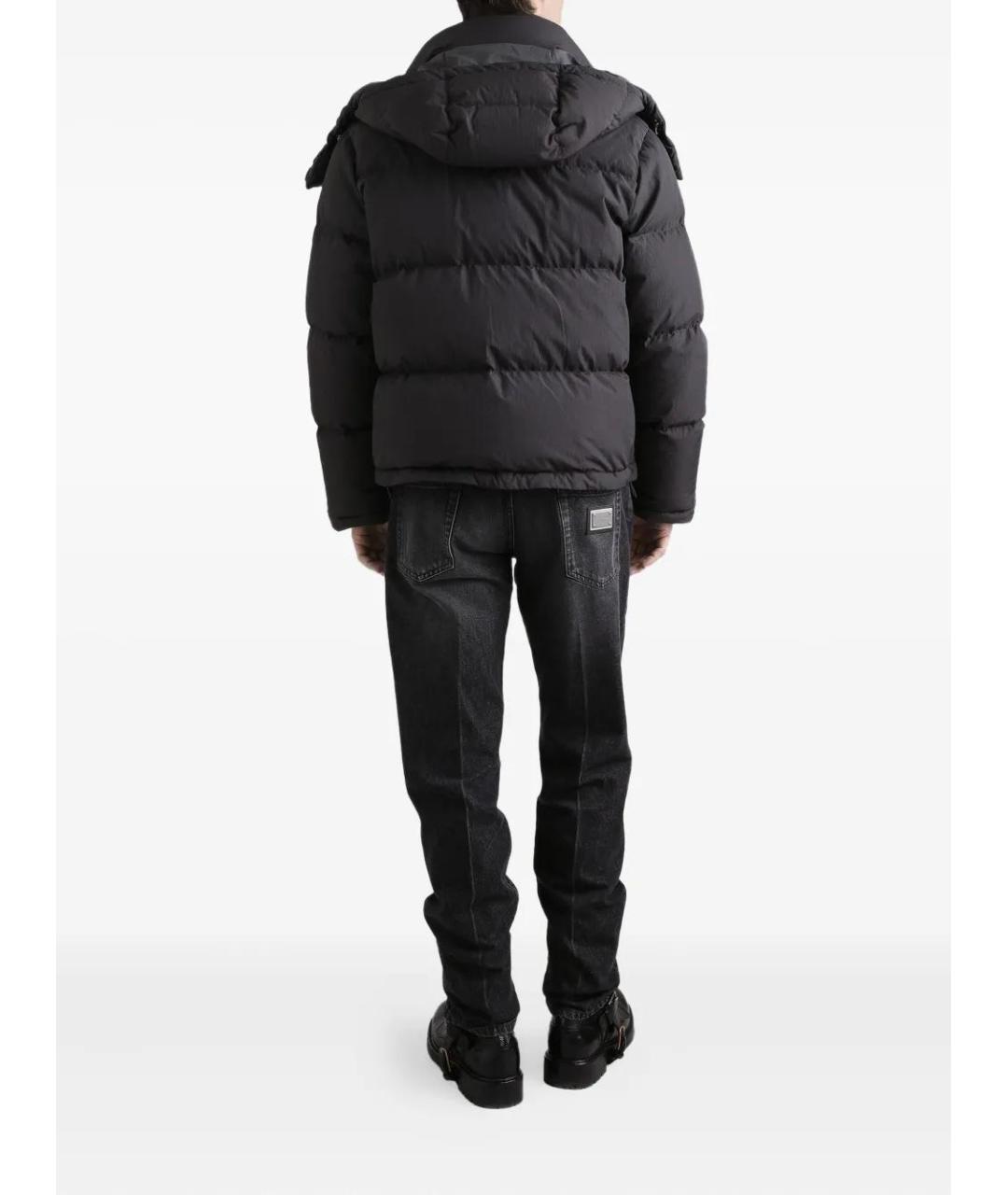 DOLCE&GABBANA Антрацитовый полиамидовый пуховик, фото 3