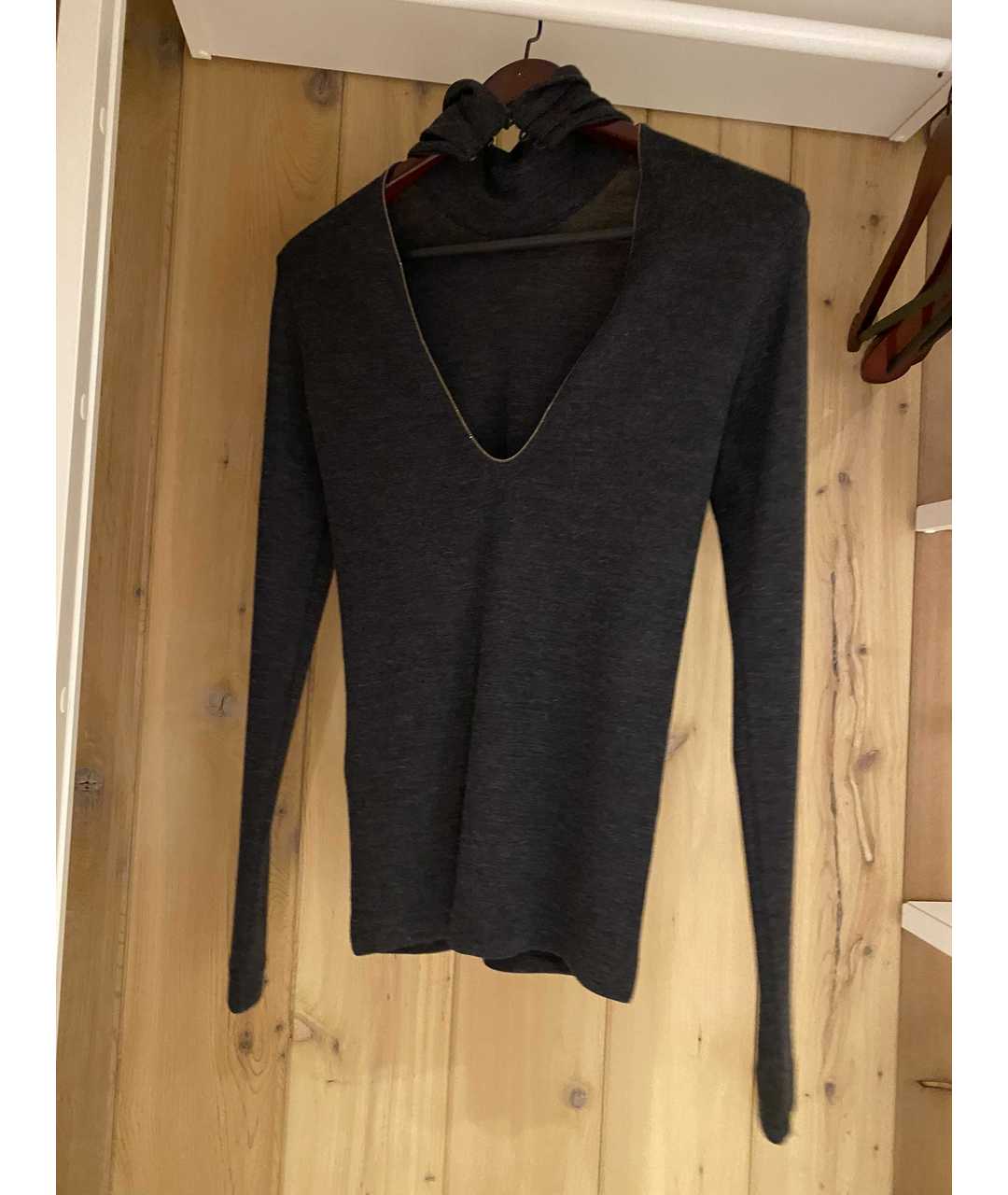 BRUNELLO CUCINELLI Серый шерстяной джемпер / свитер, фото 2