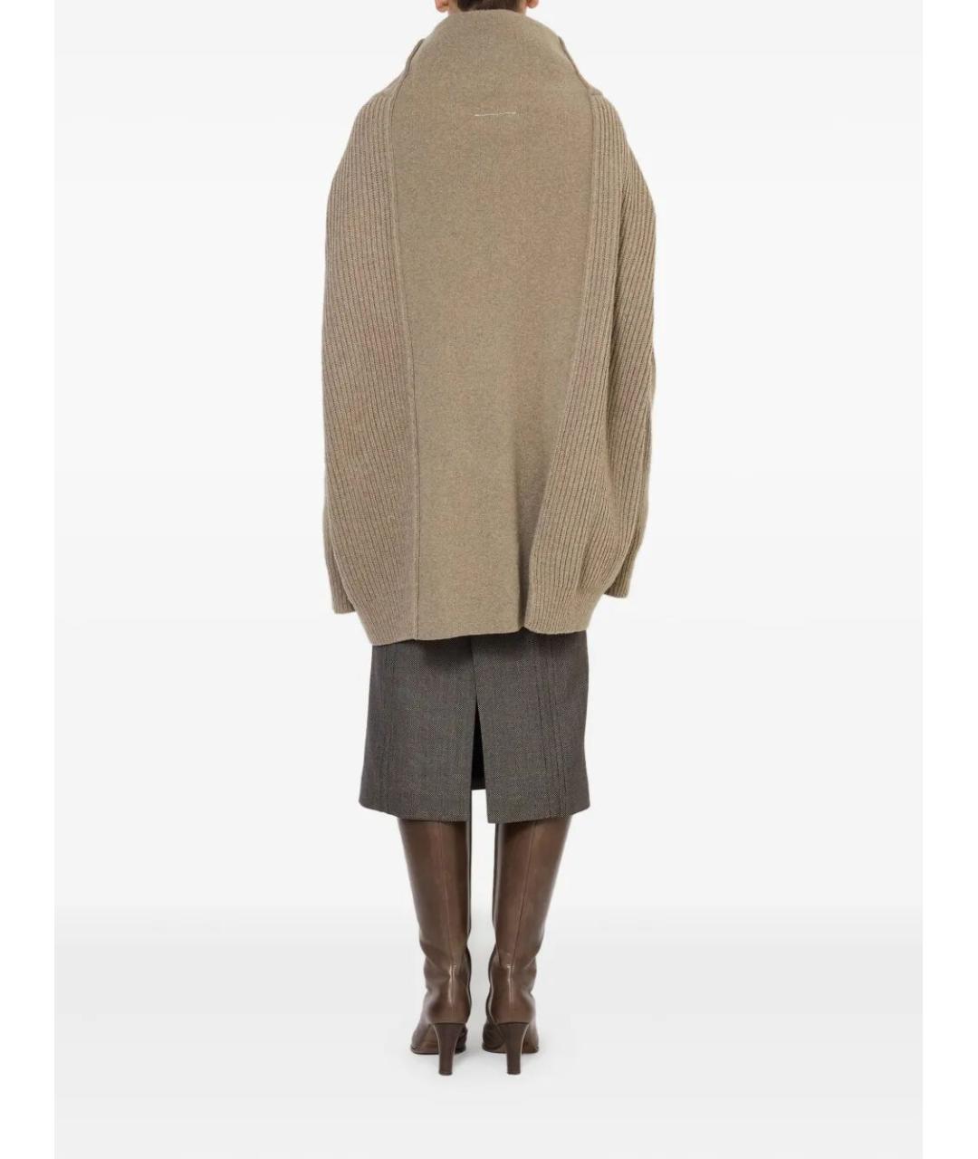 MM6 MAISON MARGIELA Бежевый шерстяной кардиган, фото 2