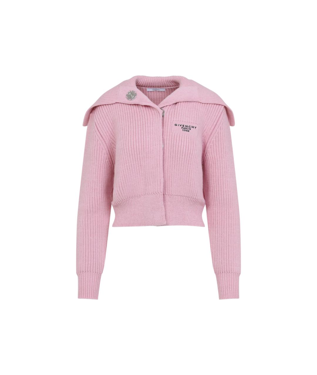 GIVENCHY Розовый шерстяной кардиган, фото 1