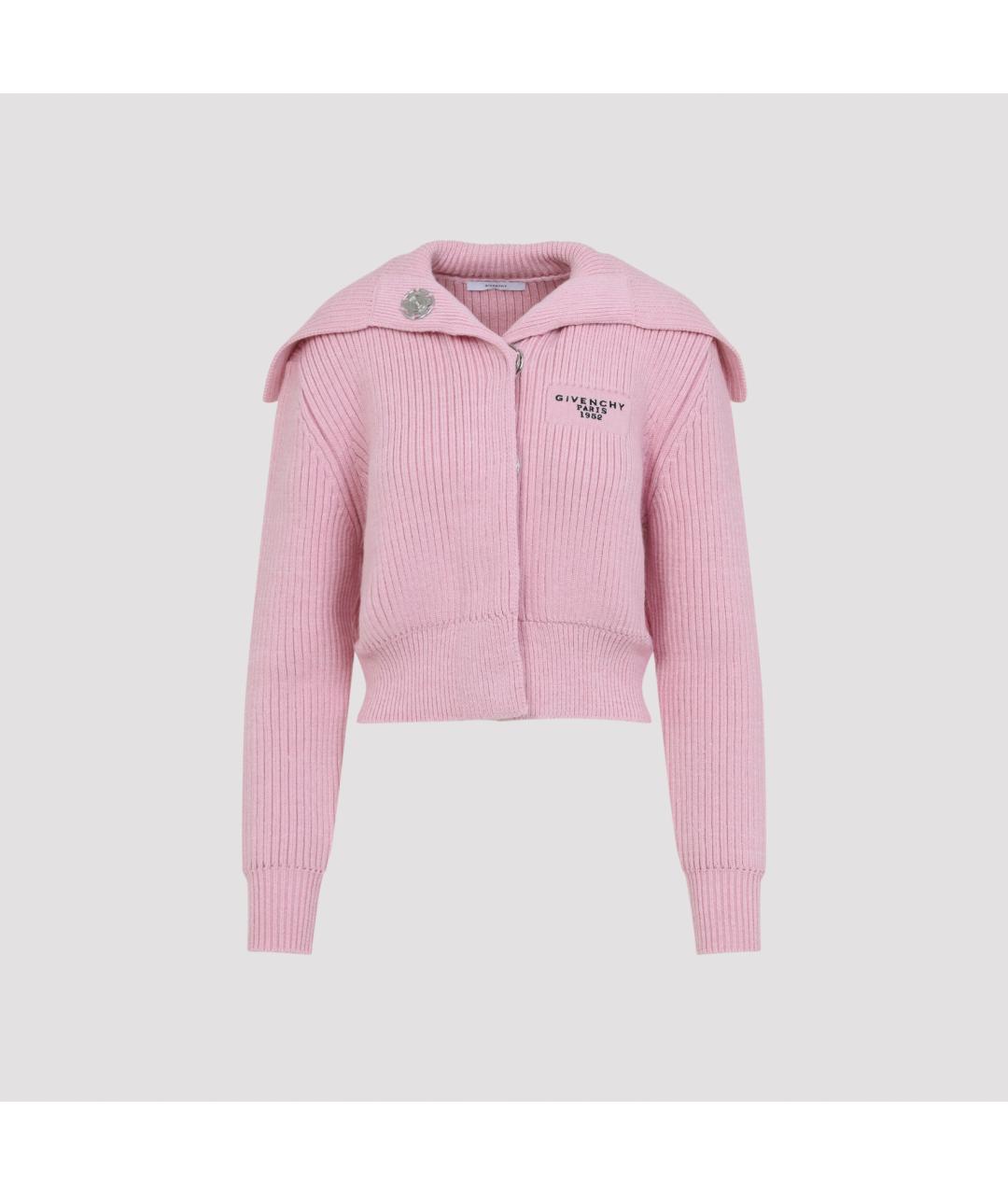 GIVENCHY Розовый шерстяной кардиган, фото 2