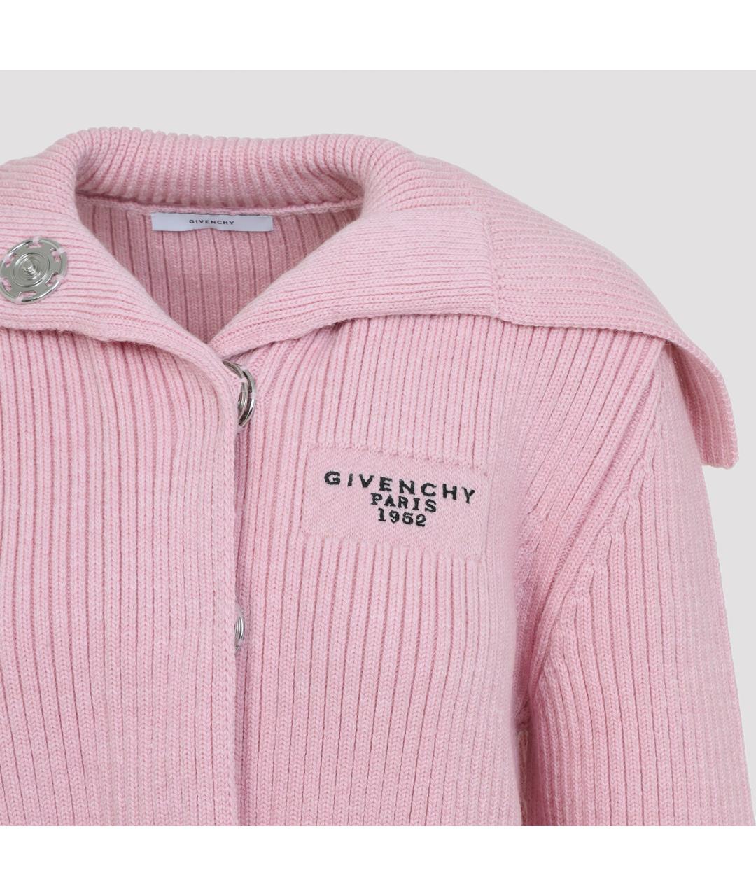 GIVENCHY Розовый шерстяной кардиган, фото 5