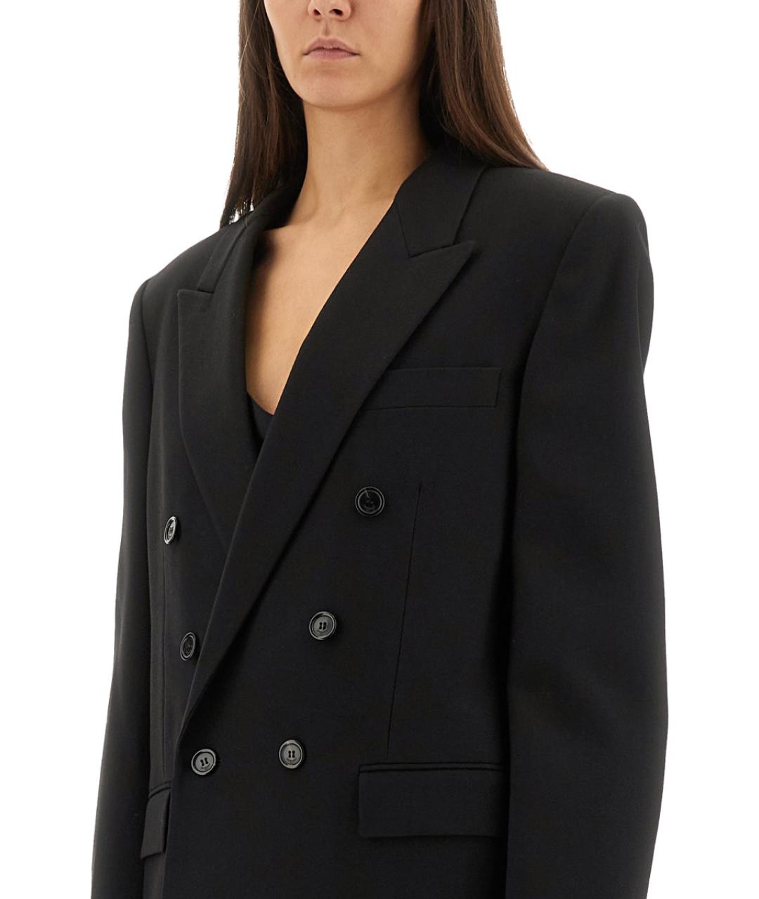 SAINT LAURENT Черный шерстяной жакет/пиджак, фото 5