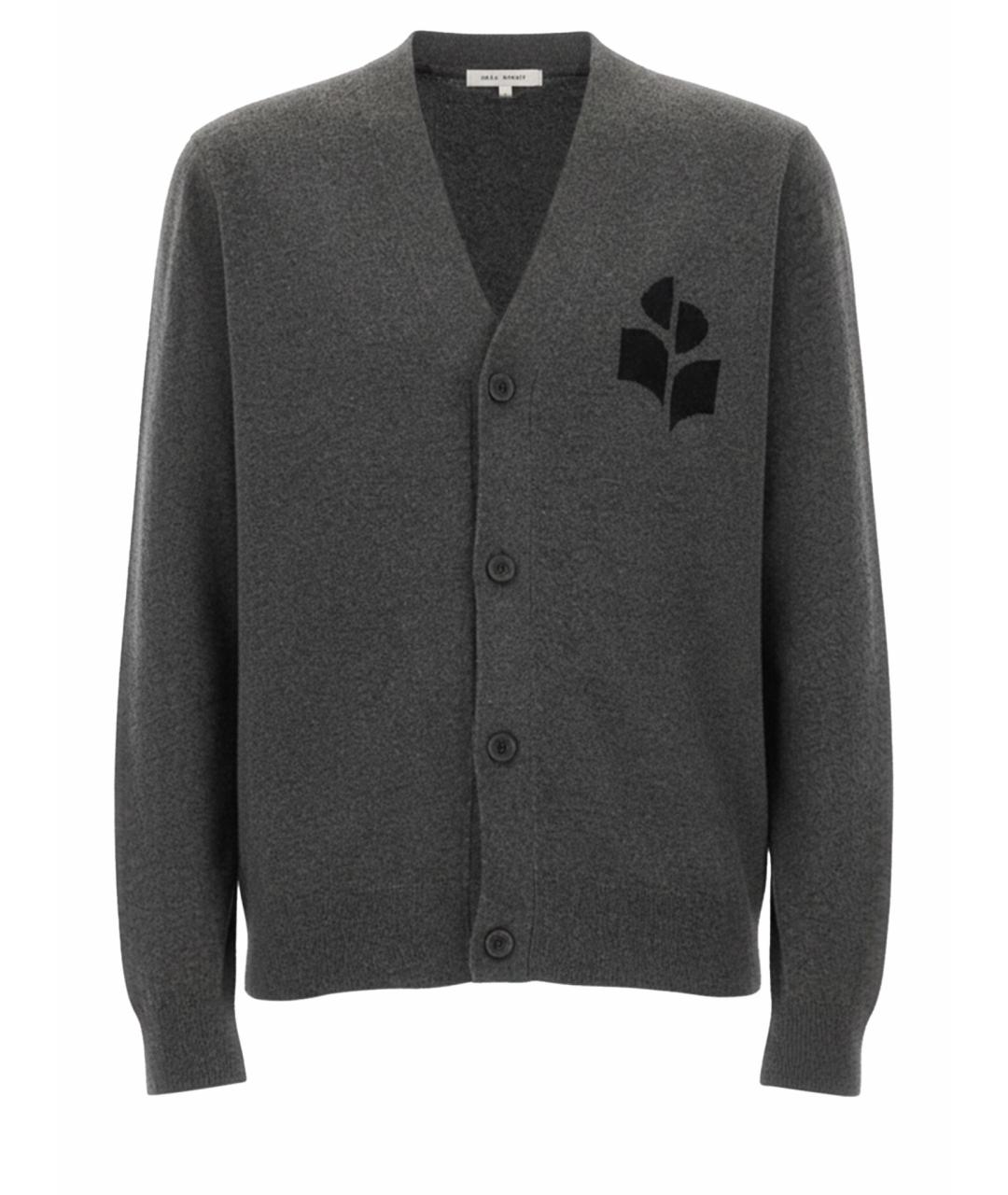 ISABEL MARANT Серый шерстяной кардиган, фото 1