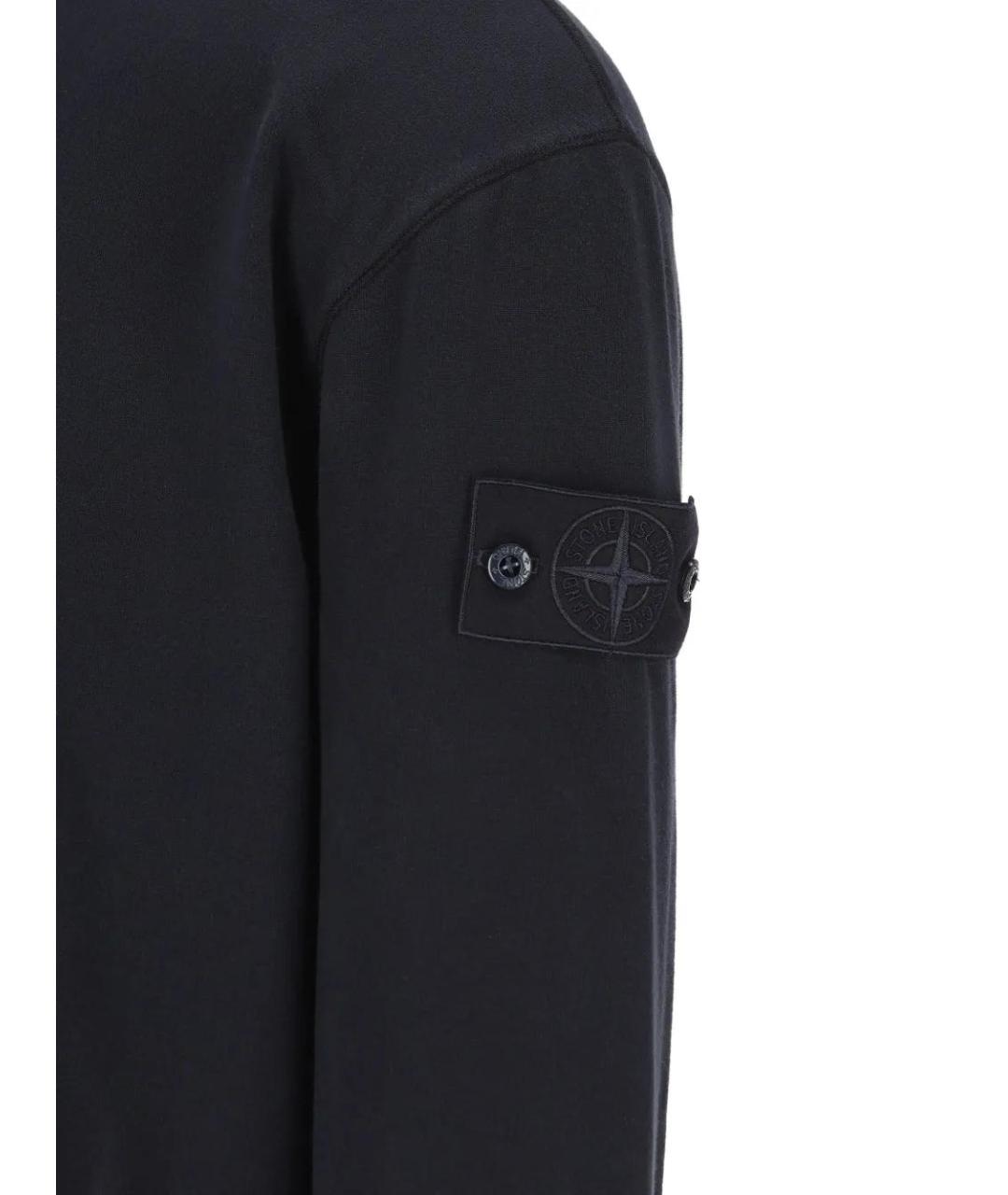 STONE ISLAND Синий хлопковый джемпер / свитер, фото 3