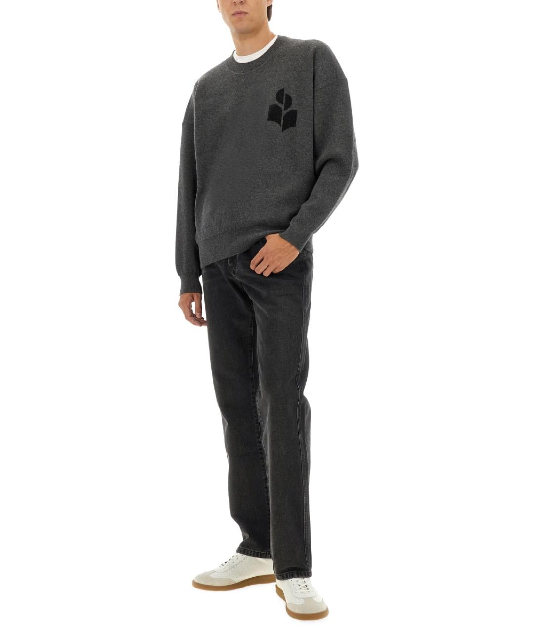 ISABEL MARANT Серый хлопковый джемпер / свитер, фото 3