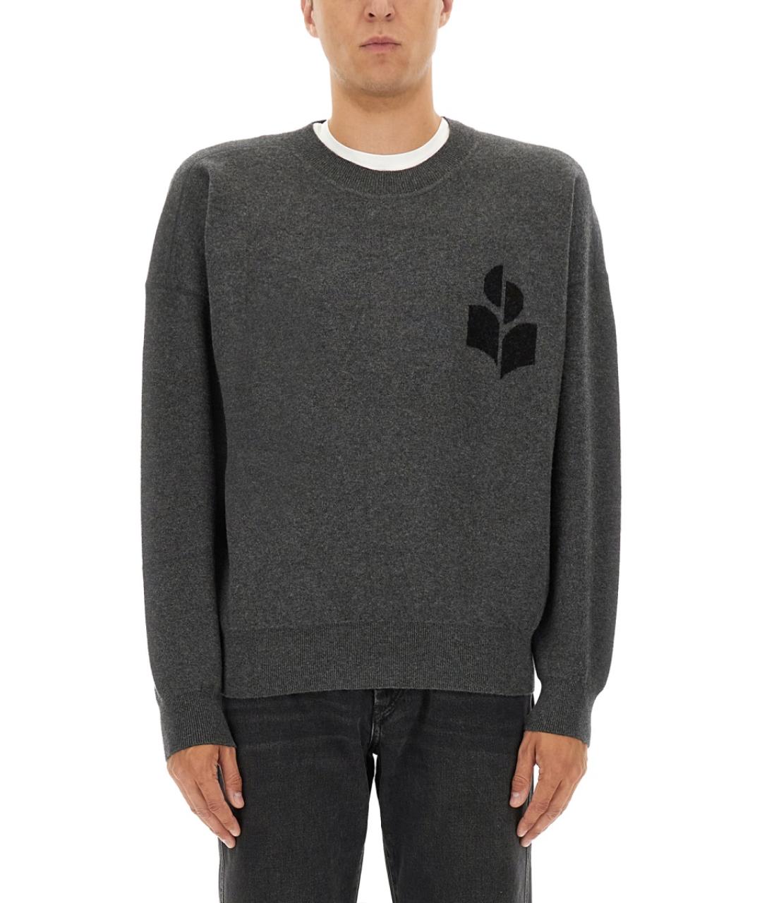 ISABEL MARANT Серый хлопковый джемпер / свитер, фото 2