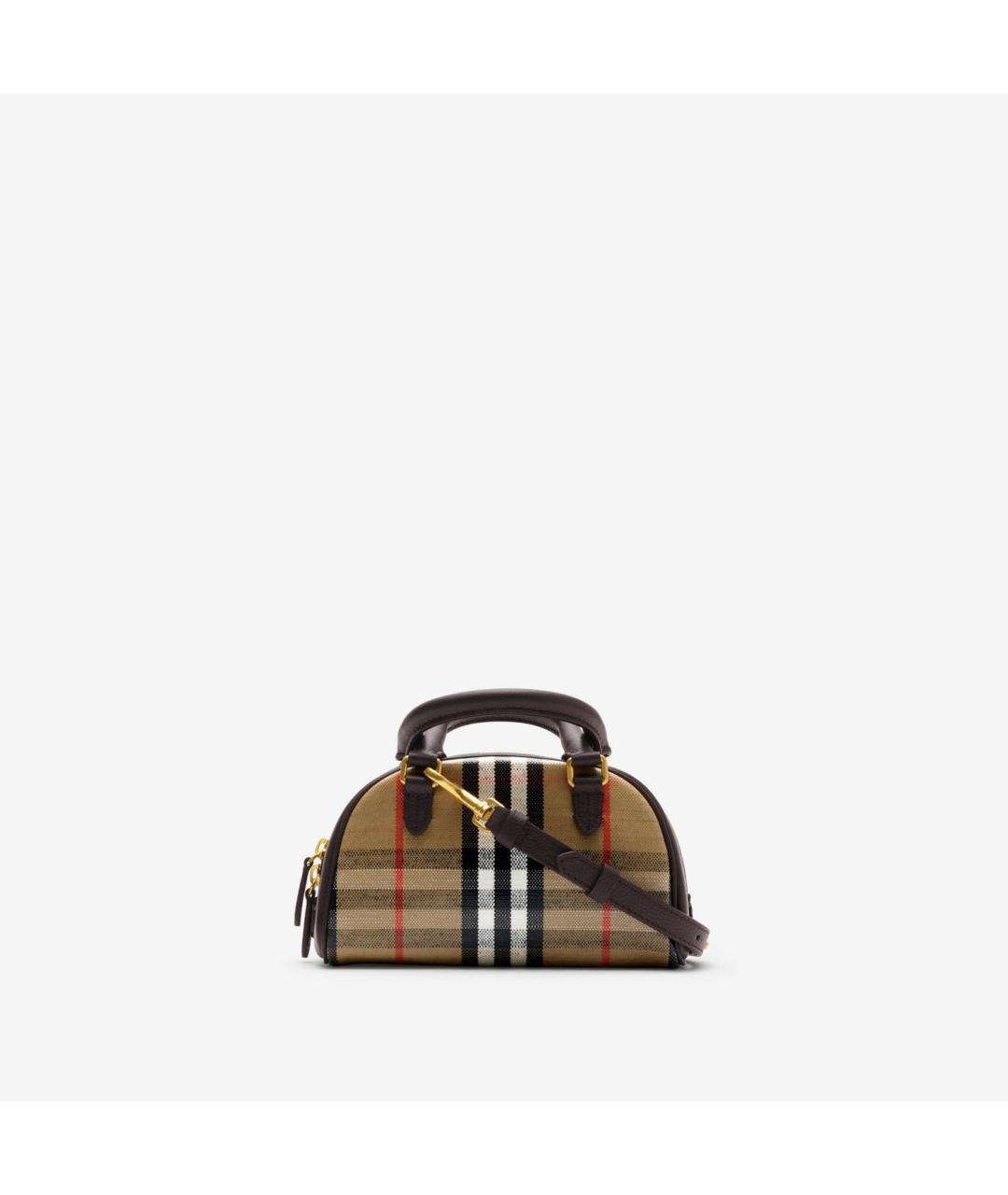 BURBERRY Бежевая хлопковая сумка с короткими ручками, фото 3