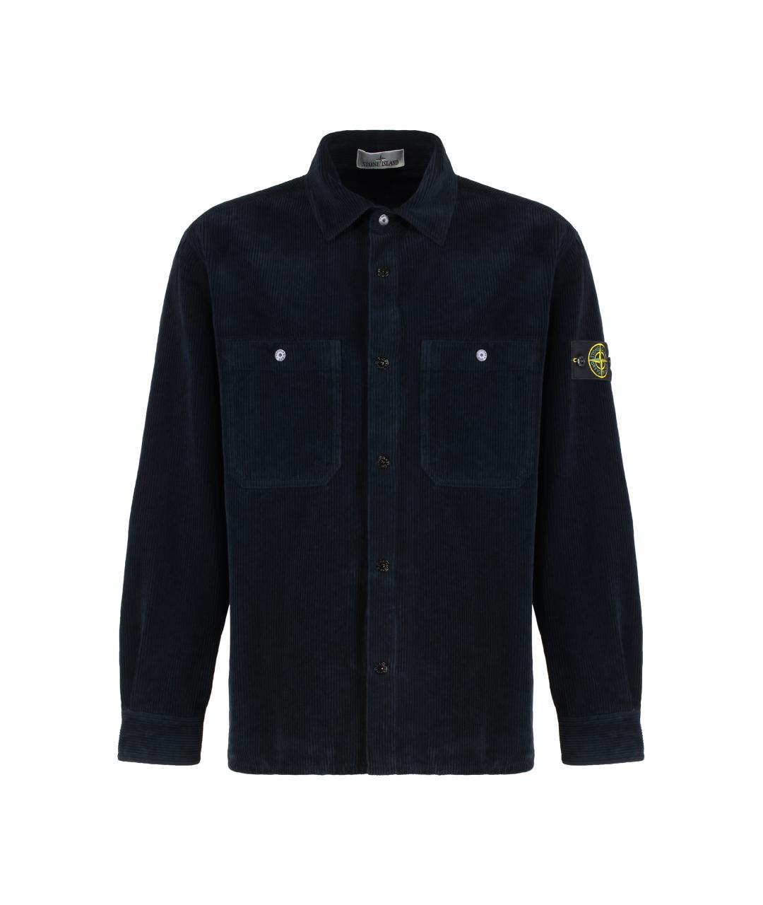 STONE ISLAND Синяя хлопковая кэжуал рубашка, фото 1