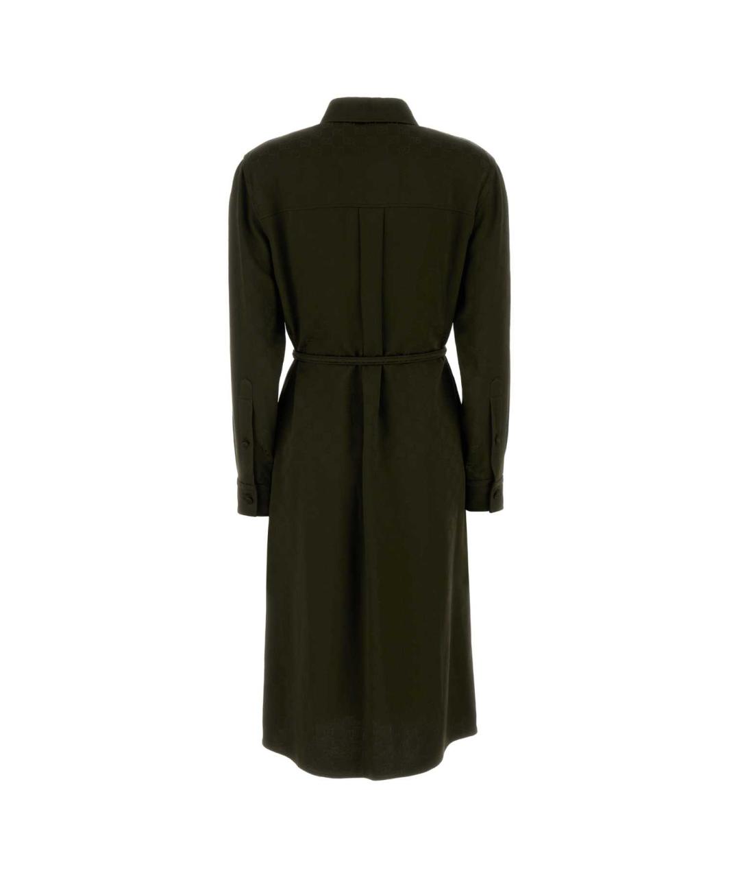 GUCCI Зеленые вискозное повседневное платье, фото 2