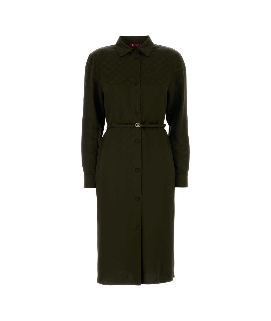 GUCCI Зеленые вискозное повседневное платье, фото 1