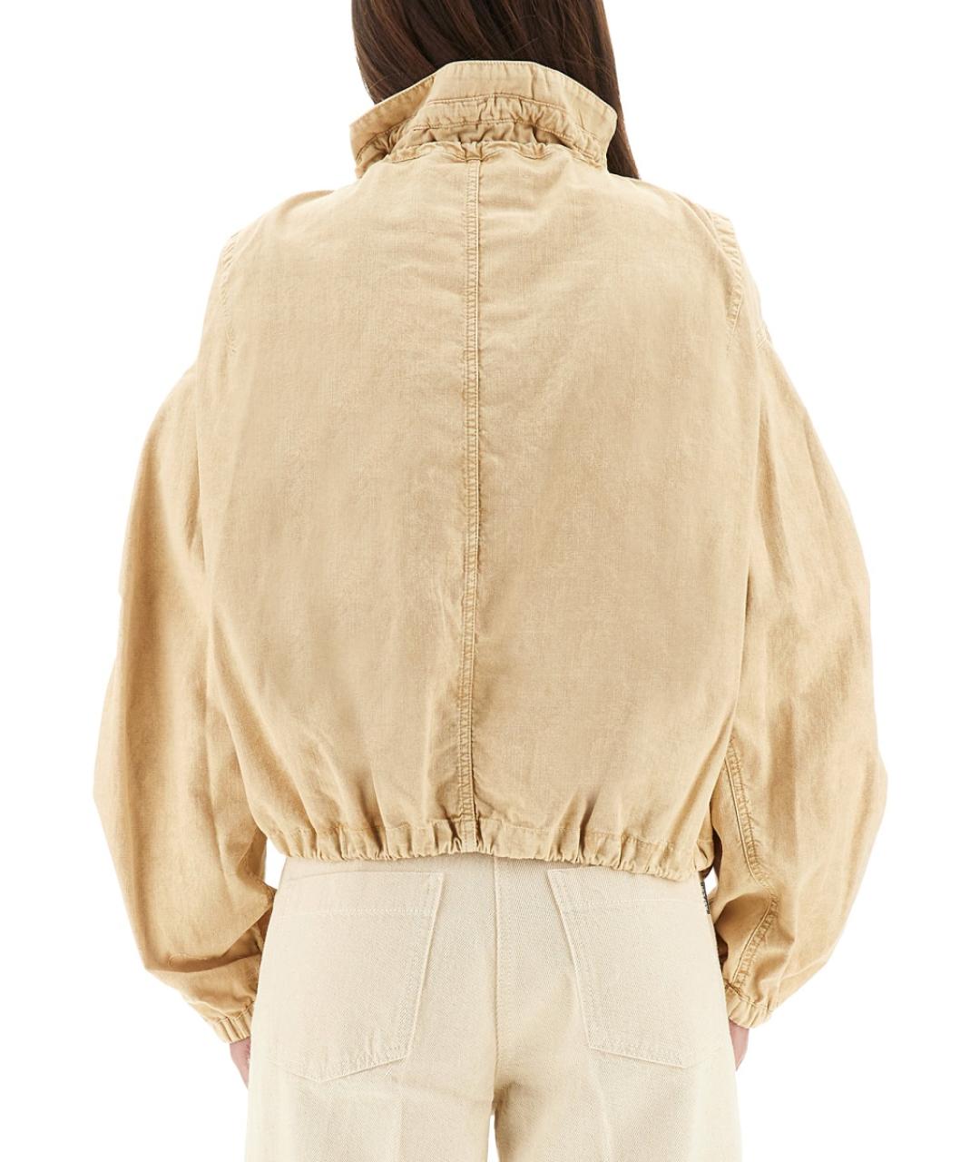 ISABEL MARANT Бежевая хлопковая куртка, фото 4