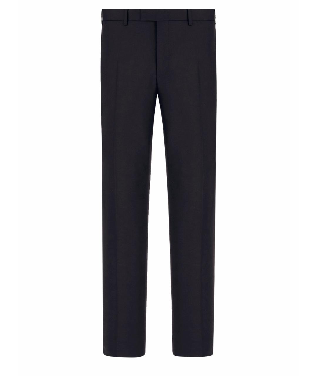 ALEXANDER MCQUEEN Черные шерстяные повседневные брюки, фото 1