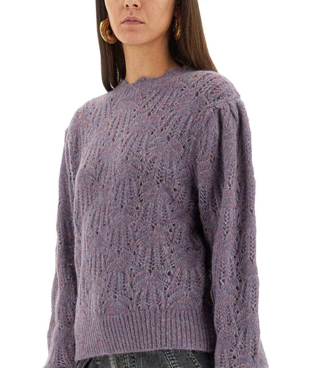 ISABEL MARANT Фиолетовый шерстяной джемпер / свитер, фото 4