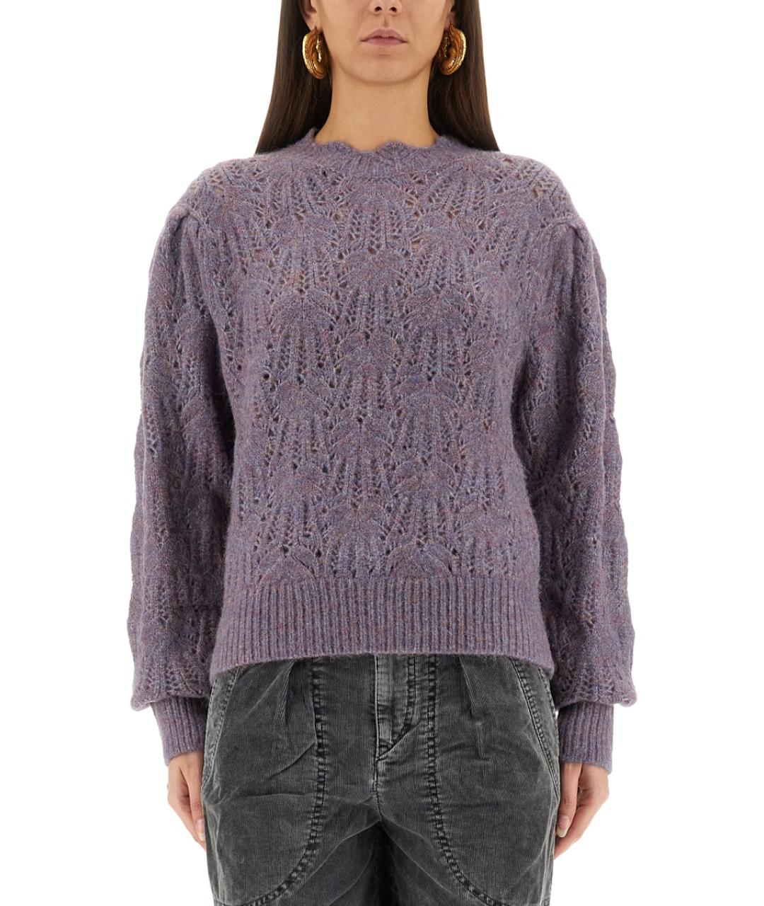 ISABEL MARANT Фиолетовый шерстяной джемпер / свитер, фото 5