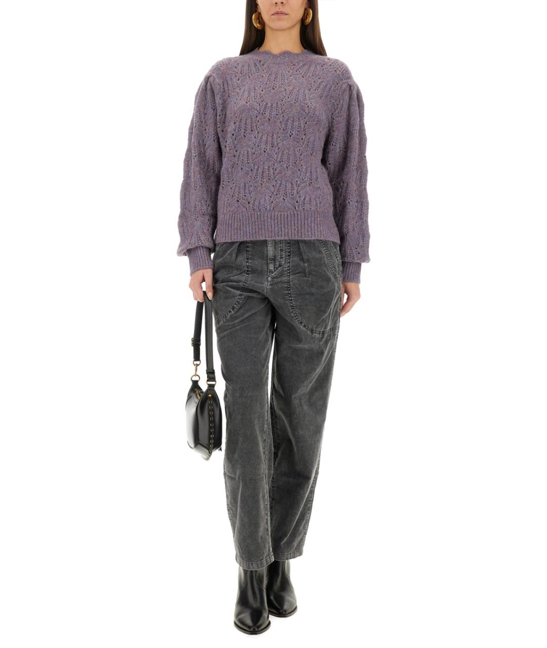 ISABEL MARANT Фиолетовый шерстяной джемпер / свитер, фото 2