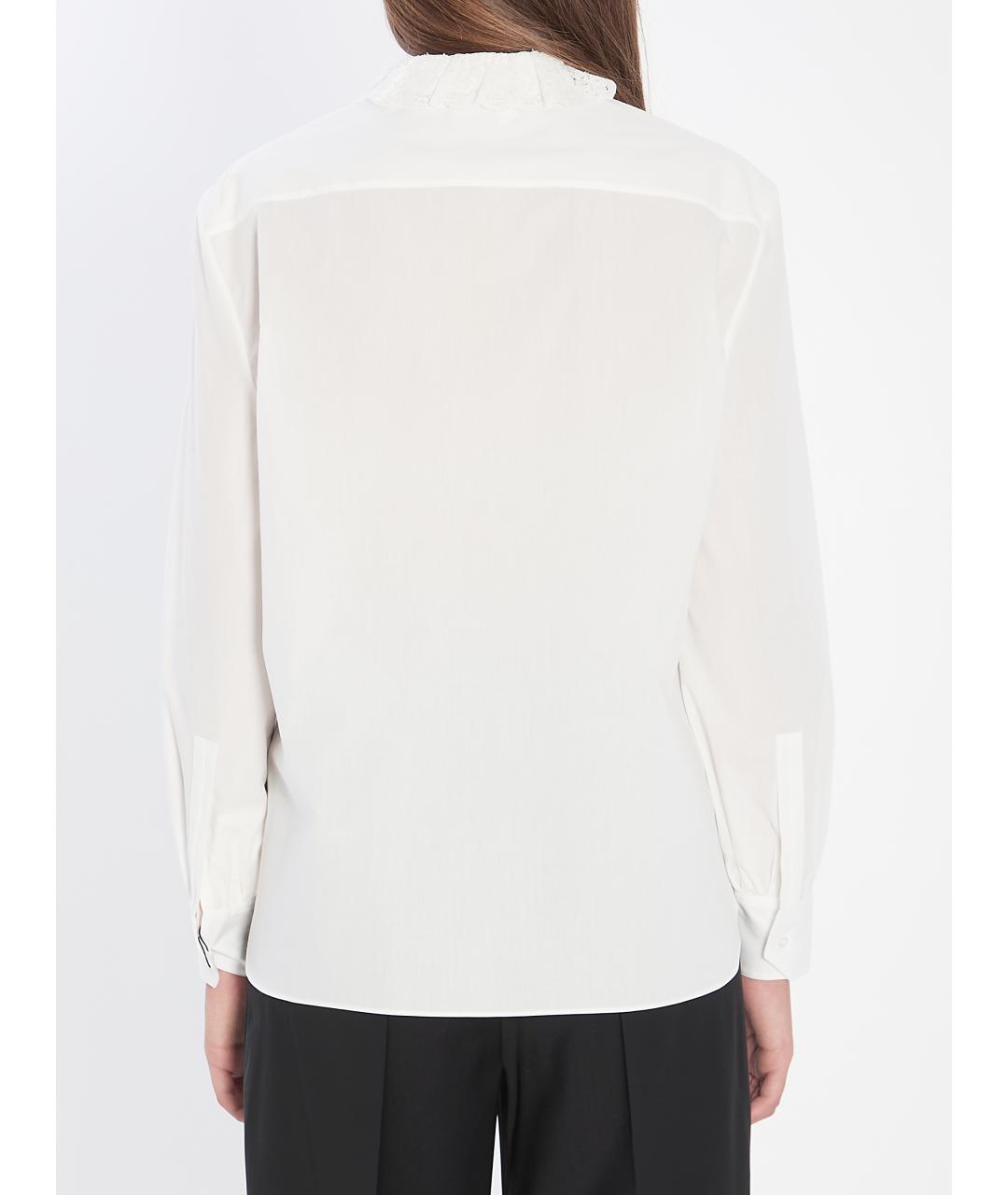 SAINT LAURENT Белая хлопковая блузы, фото 5