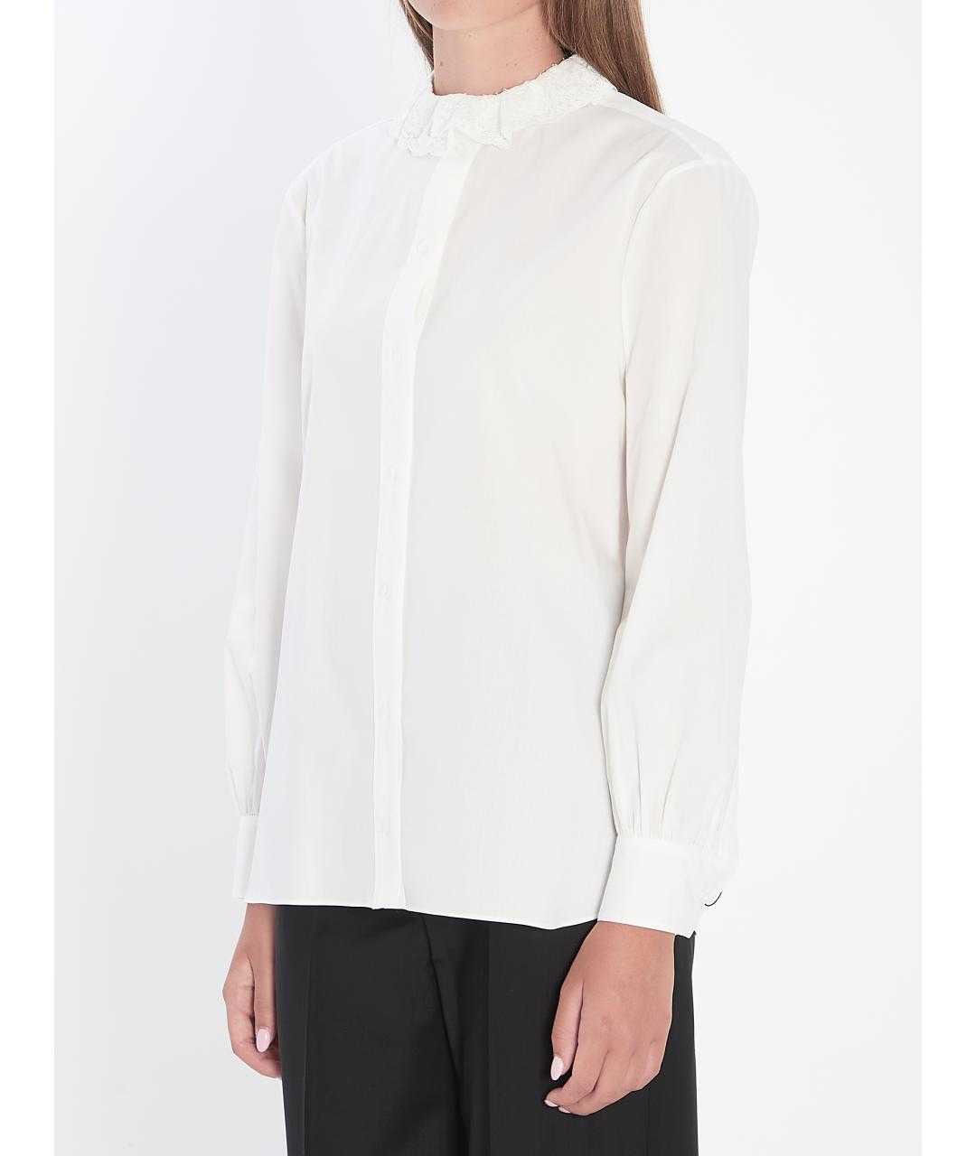 SAINT LAURENT Белая хлопковая блузы, фото 3