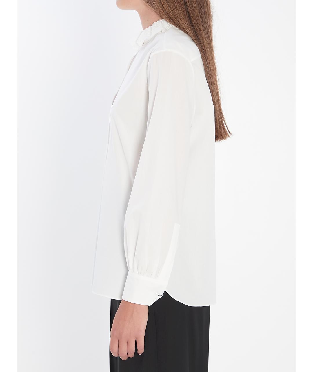 SAINT LAURENT Белая хлопковая блузы, фото 4