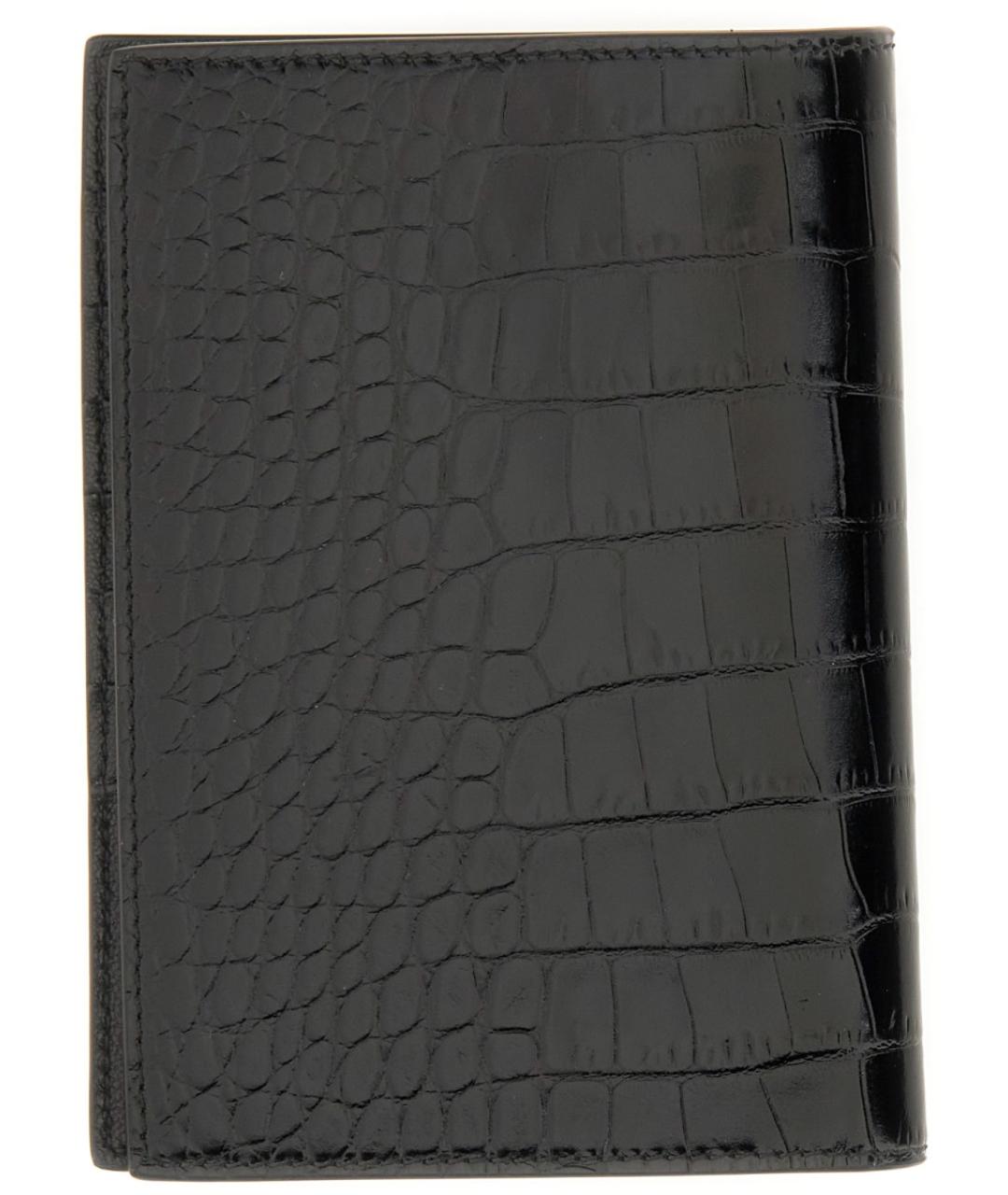 TOM FORD Черный кожаный кошелек, фото 2
