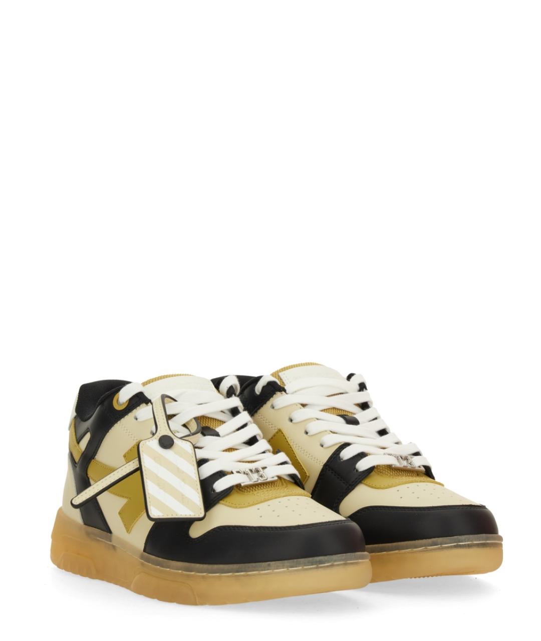 OFF-WHITE Мульти кожаные низкие кроссовки / кеды, фото 2
